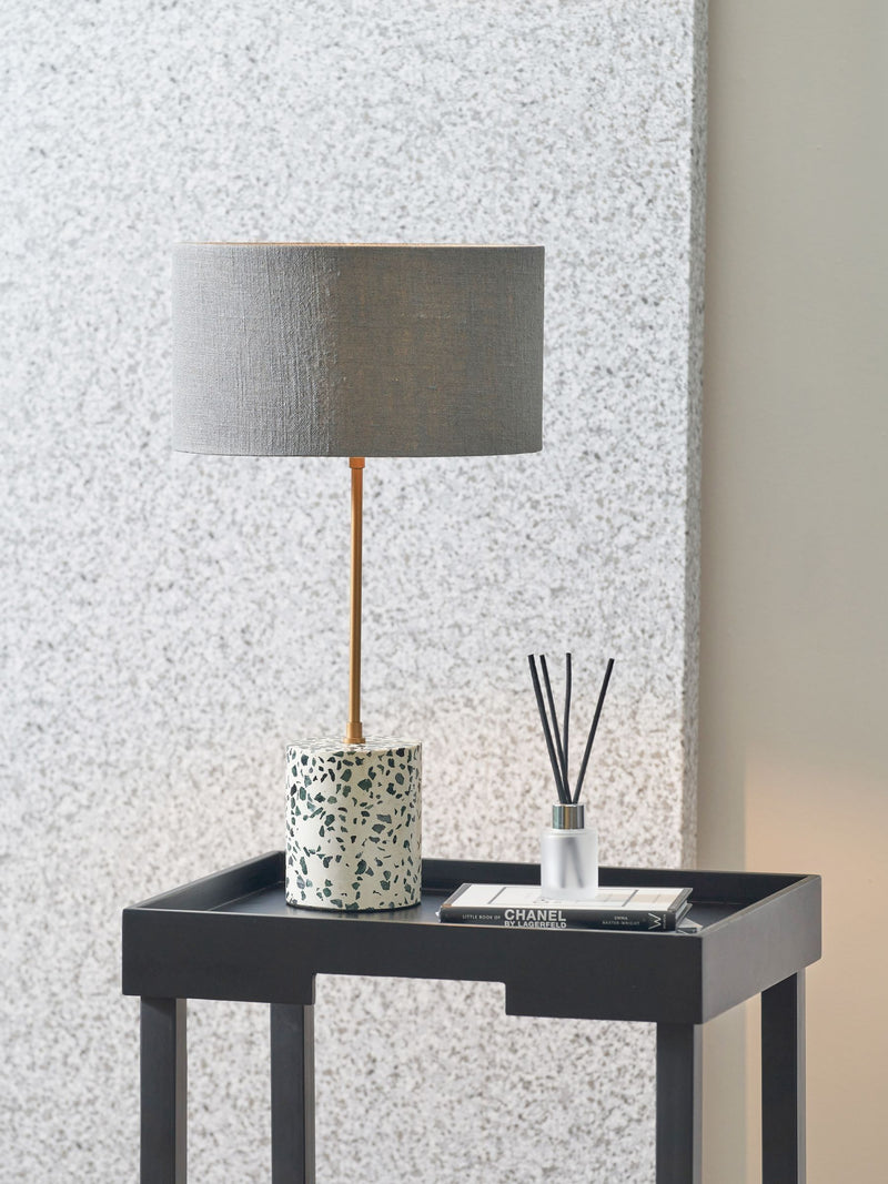 Designers Guild grey Pavonazzo terrazzo table lamp (British brand)
