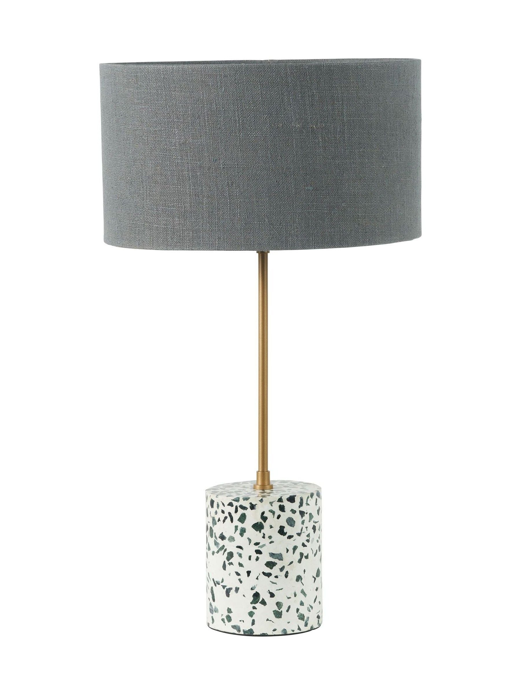 Designers Guild grey Pavonazzo terrazzo table lamp (British brand)