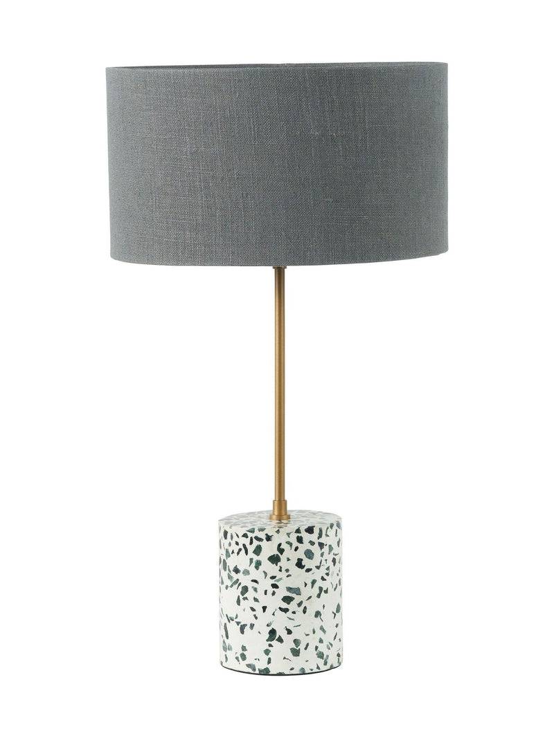 Designers Guild grey Pavonazzo terrazzo table lamp (British brand)
