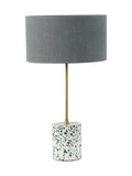 Designers Guild grey Pavonazzo terrazzo table lamp (British brand)