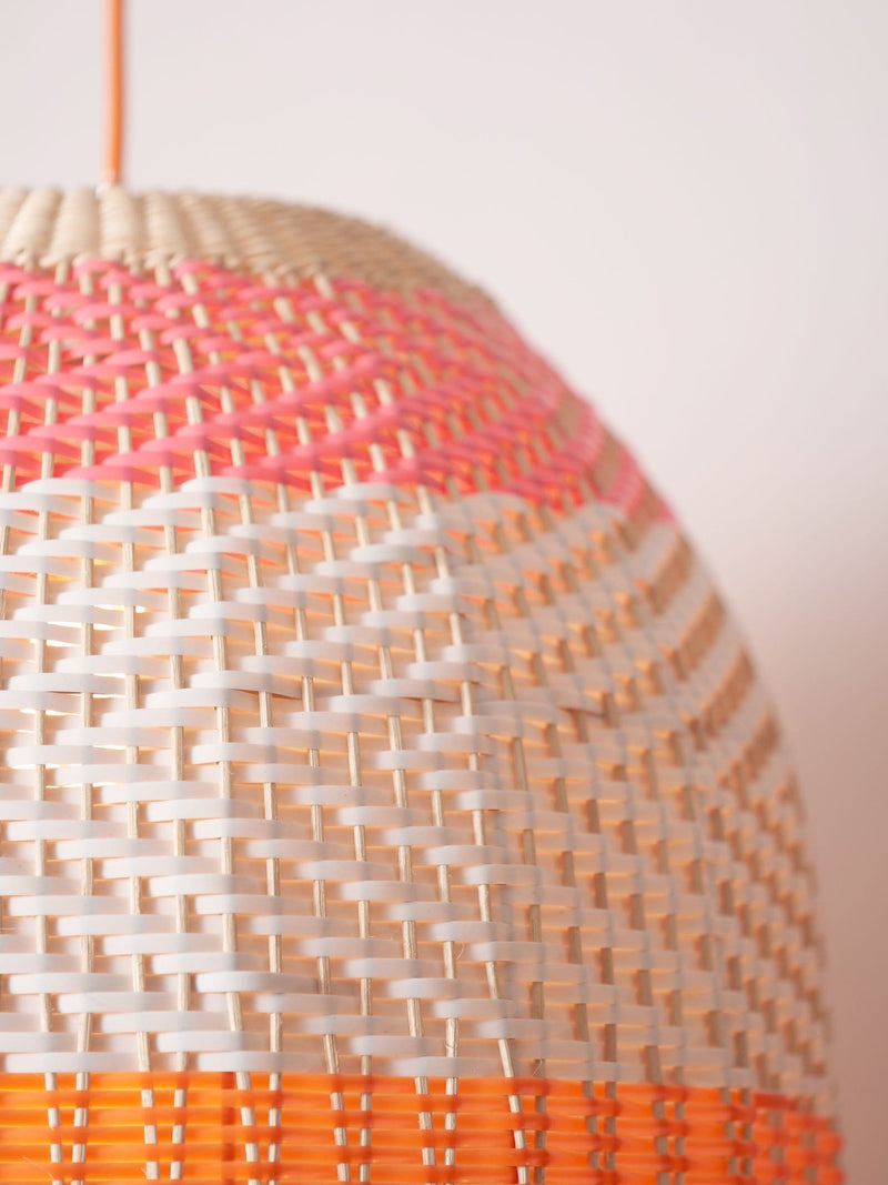 Designers Guild Pimento Brera rattan ceiling pendant, imported from the UK