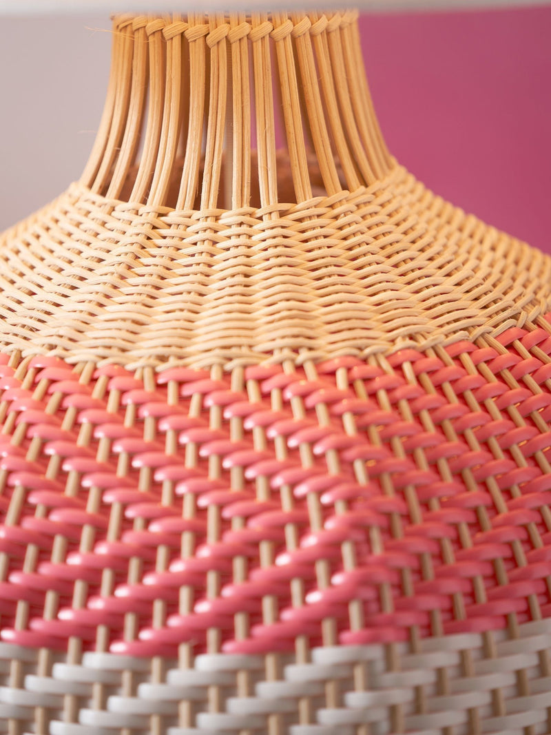 Designers Guild Pimento Brera rattan table lamp, UK version