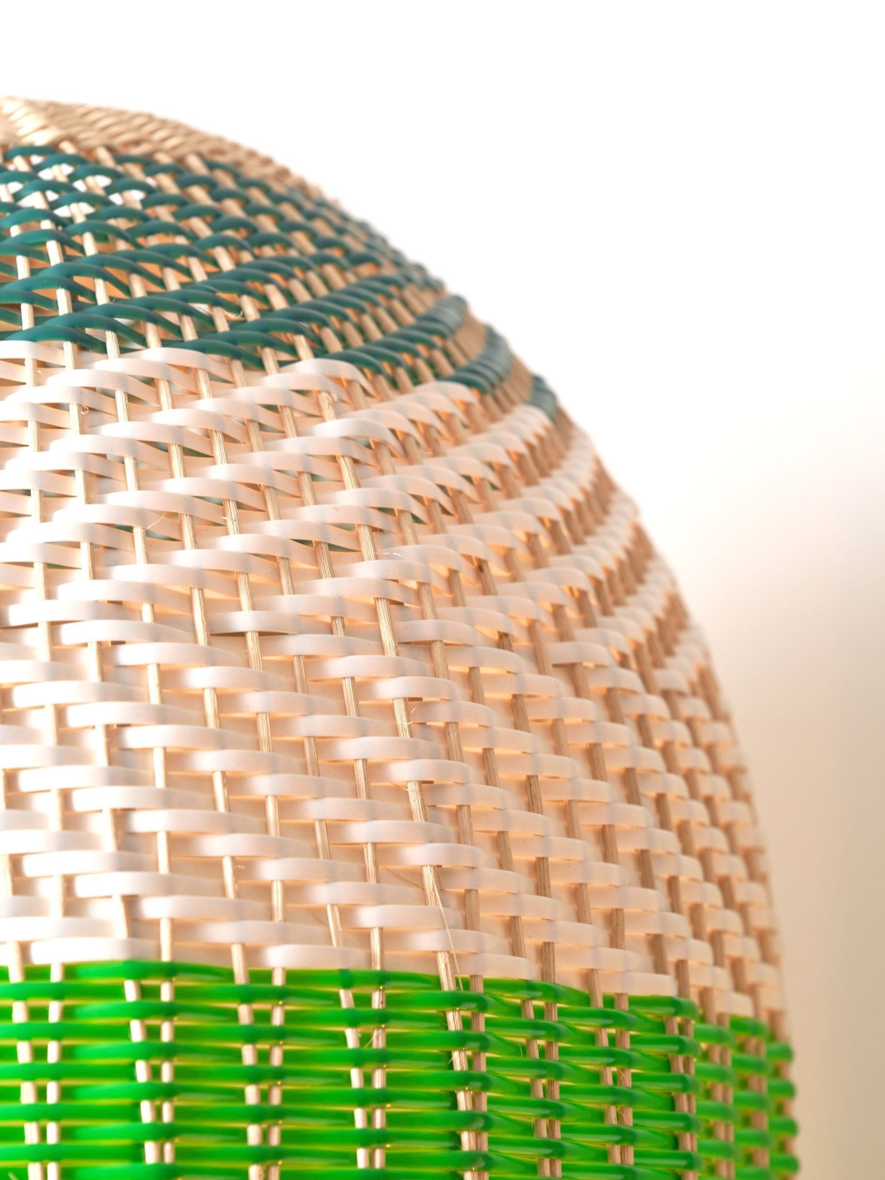 Designers Guild Emerald Brera rattan ceiling pendant, UK version