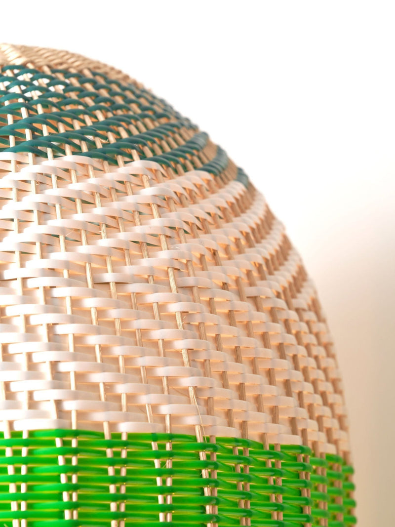 Designers Guild Emerald Brera rattan ceiling pendant, UK version