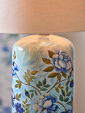 Designers Guild blue Porcelaine de Chine table lamp set, UK version