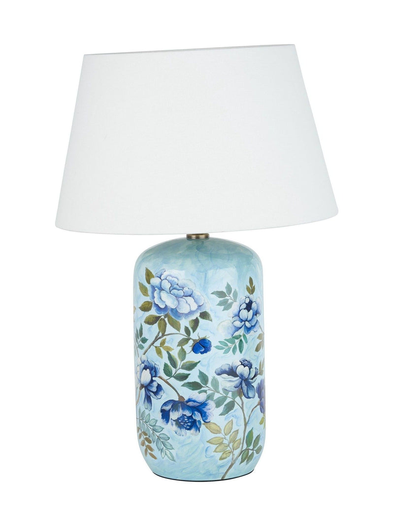 Designers Guild blue Porcelaine de Chine table lamp set, UK version