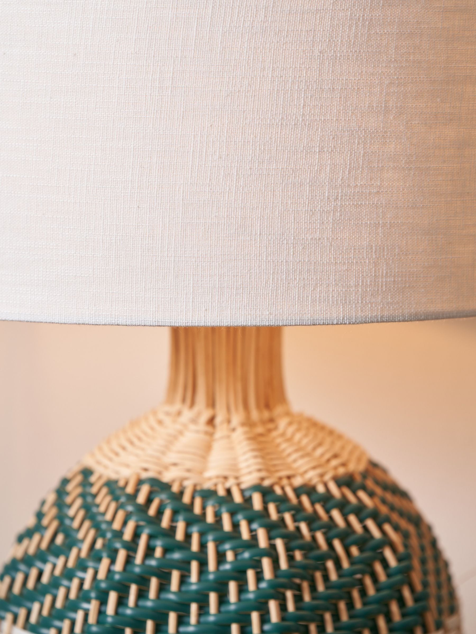Designers Guild Emerald Brera rattan table lamp one size, imported from the UK