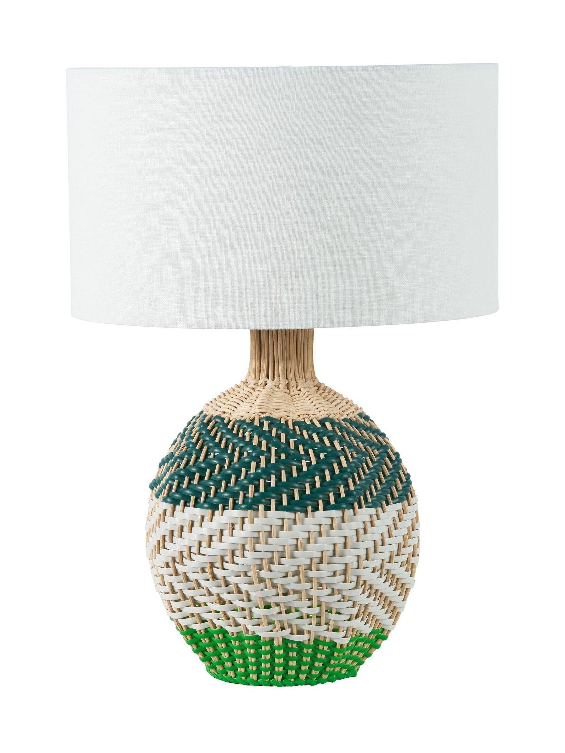Designers Guild Emerald Brera rattan table lamp one size, imported from the UK