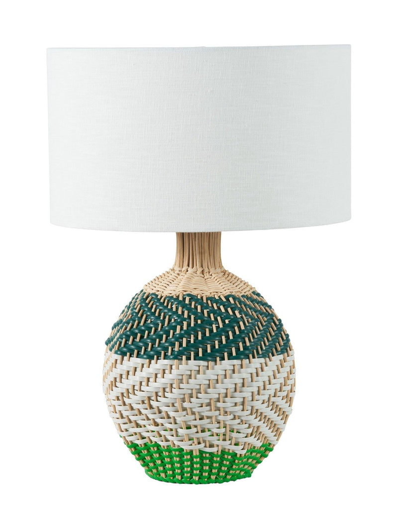 Designers Guild Emerald Brera rattan table lamp one size, imported from the UK