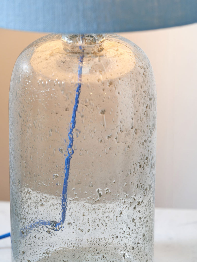 Designers Guild grey bubble glass table lamp 50cm - (British brand)