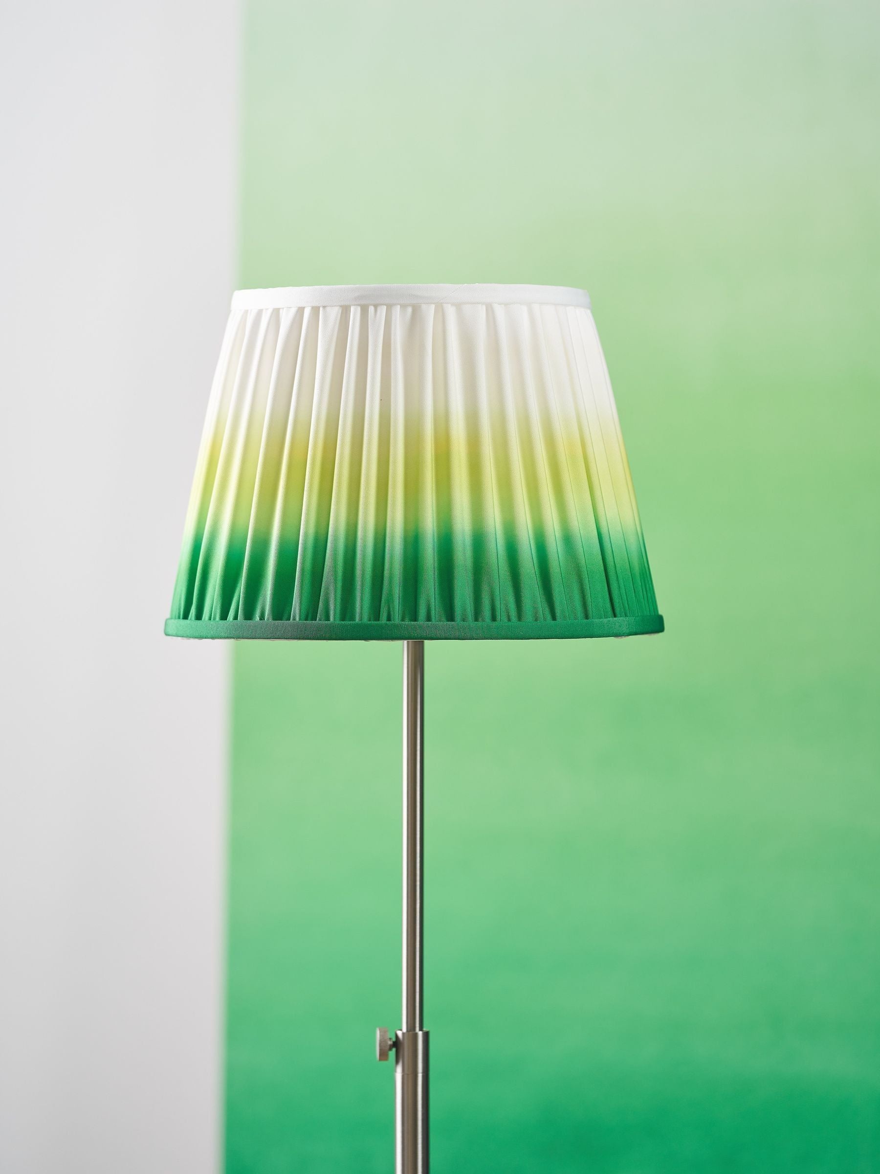 Designers Guild emerald Savoie pleated lamp shade 14 inch, imported from the UK