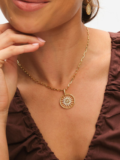 Next Inicio Gold Tone Celestial Charm Chain Necklace- Buy online at McGrocer