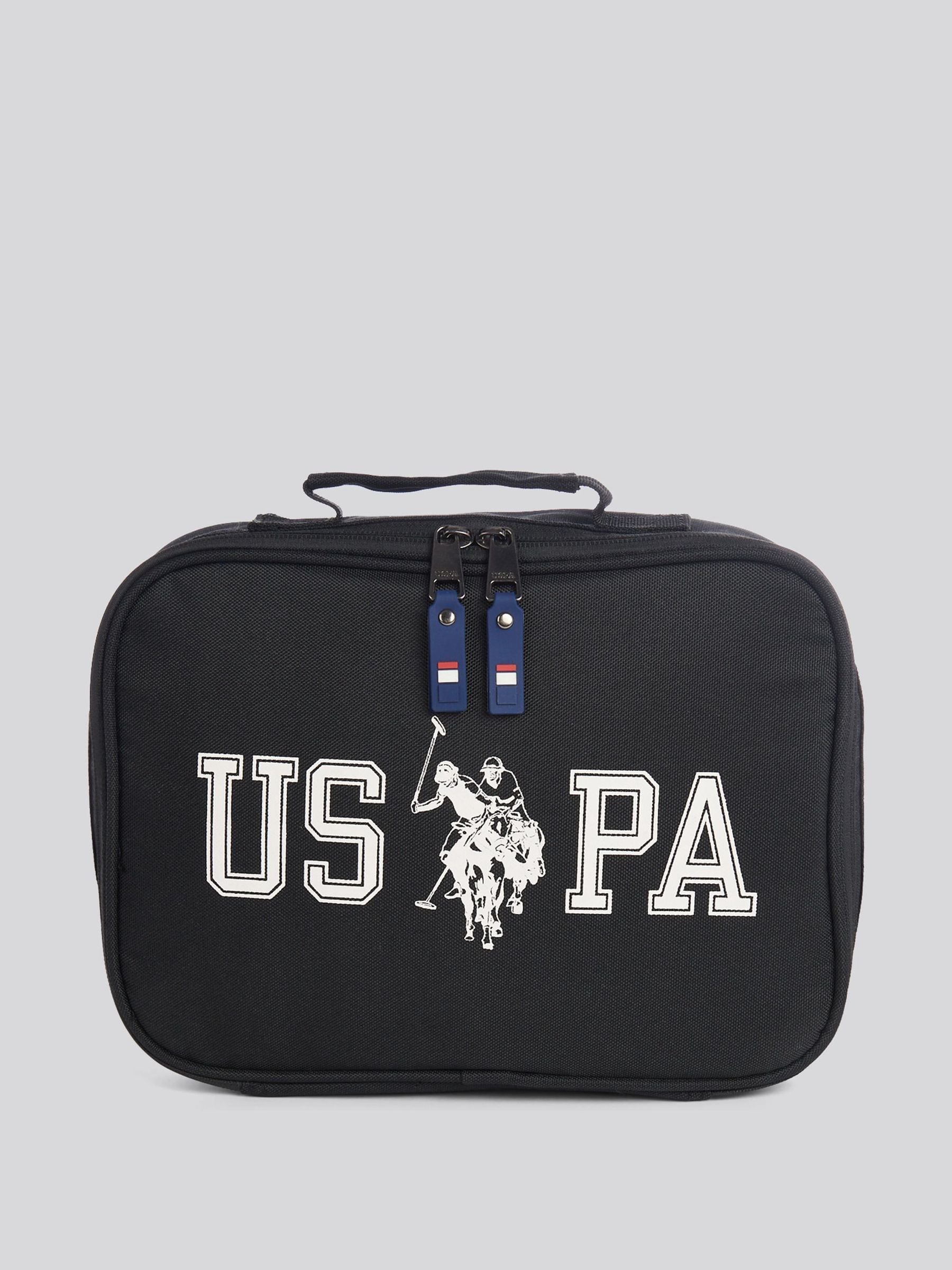 U.S. Polo Assn black authentic graphic lunchbag, UK version