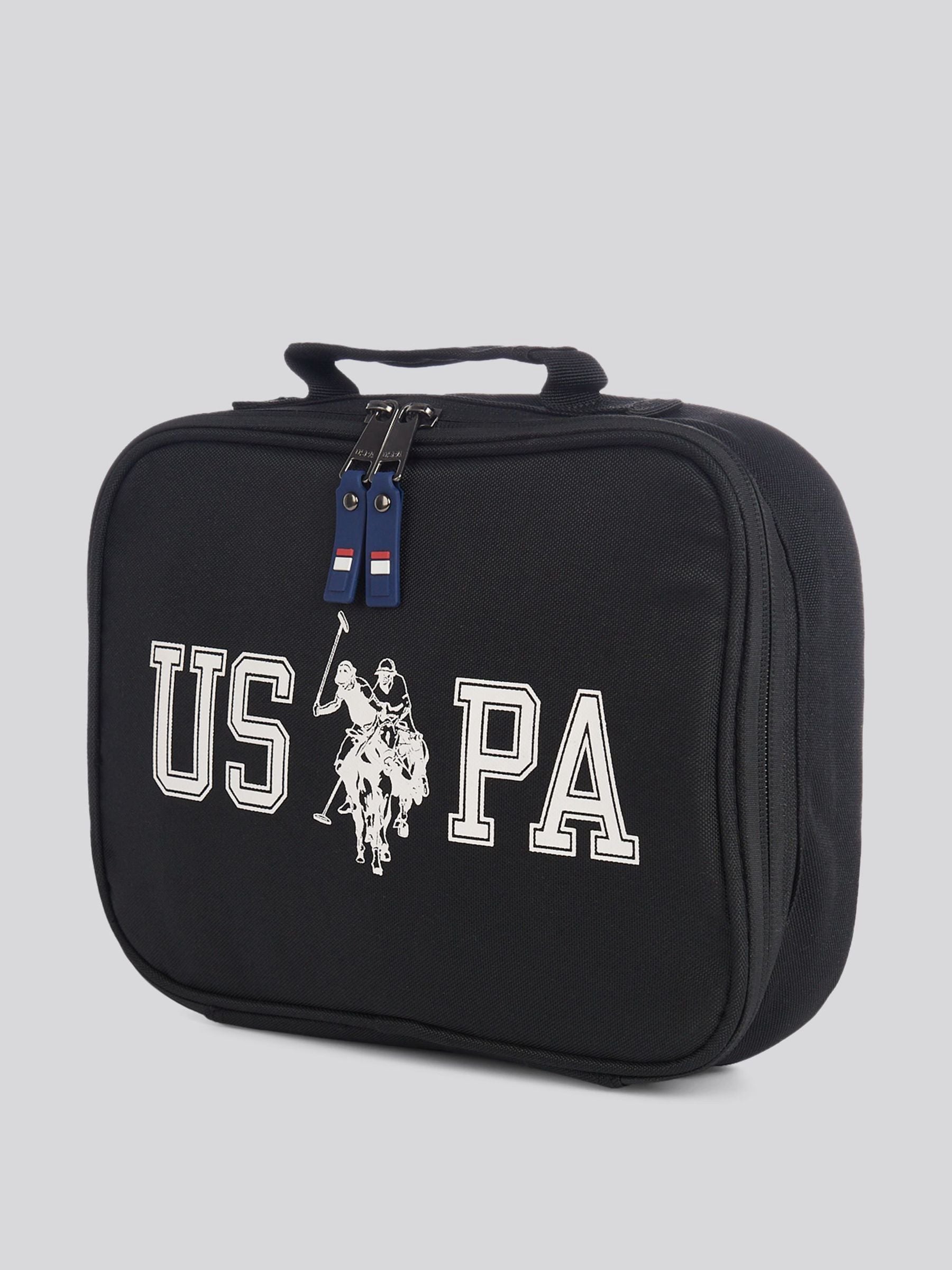 U.S. Polo Assn black authentic graphic lunchbag, UK version