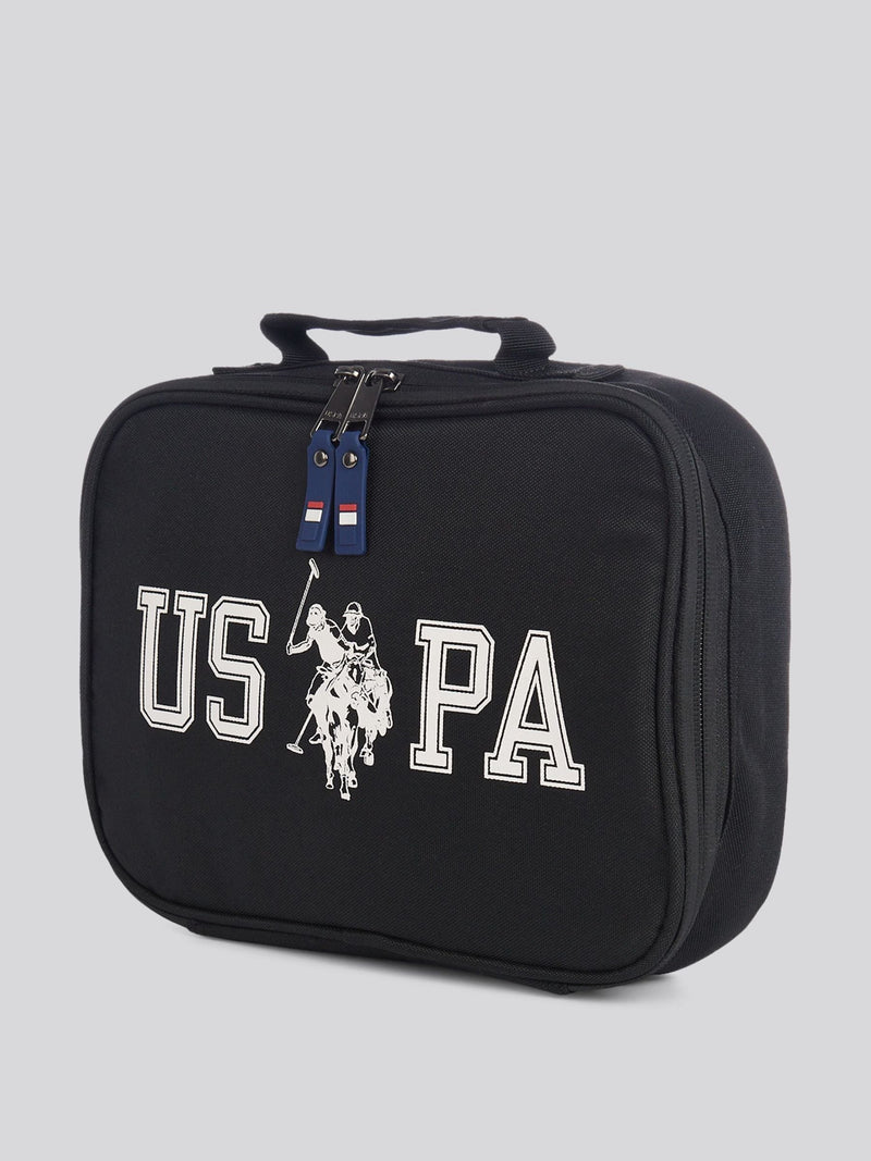 U.S. Polo Assn black authentic graphic lunchbag, UK version