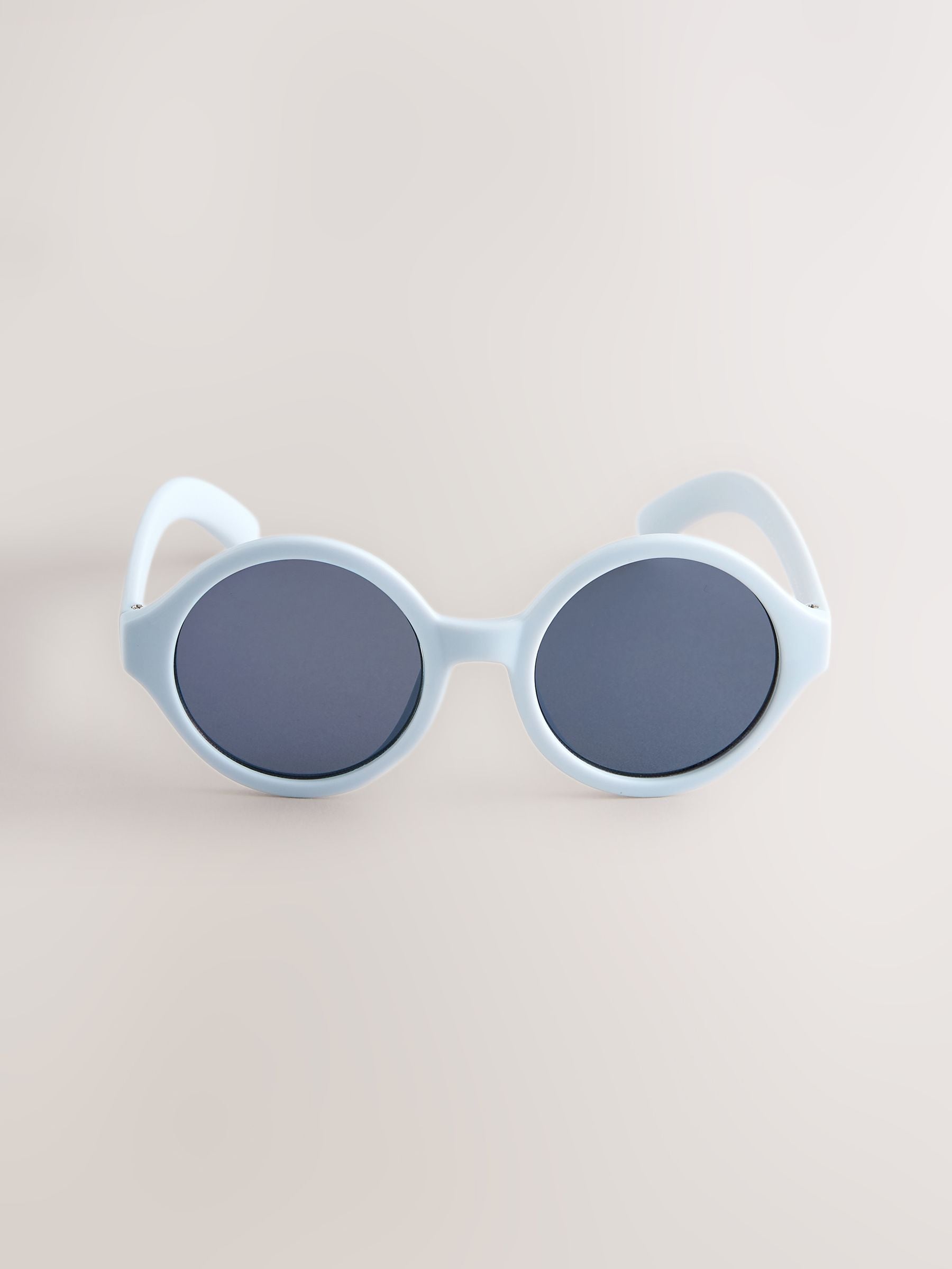 Blue and yellow round sunglasses (British brand)