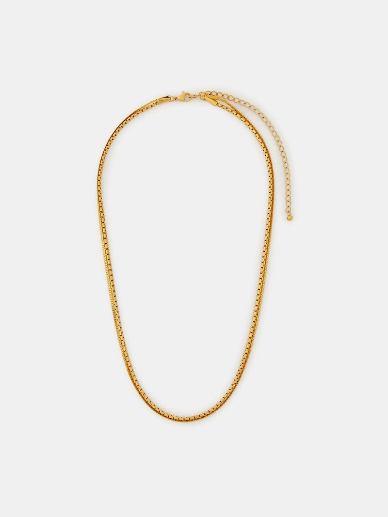 Accessorize Gold Tone Stainless Steel Layered Chain Necklace
