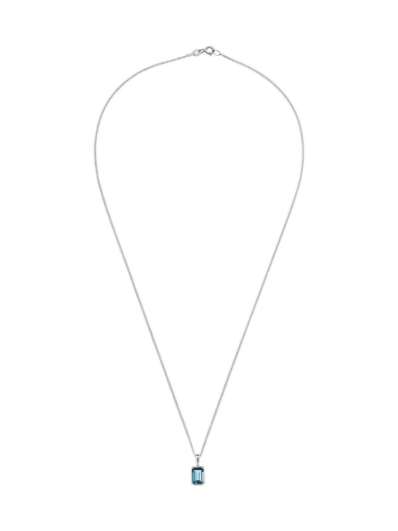 Beaverbrooks white gold topaz pendant 45cm - British product