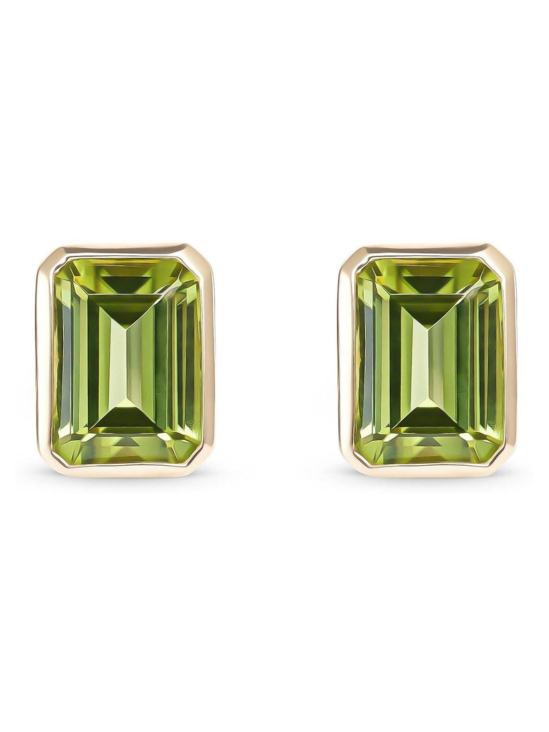 Beaverbrooks peridot stud earrings 6mm - British product