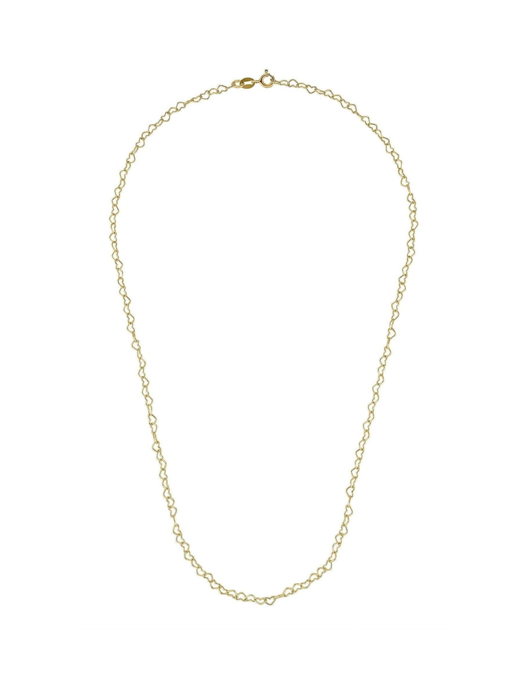 Beaverbrooks gold plated heart chain necklace 45cm - British product
