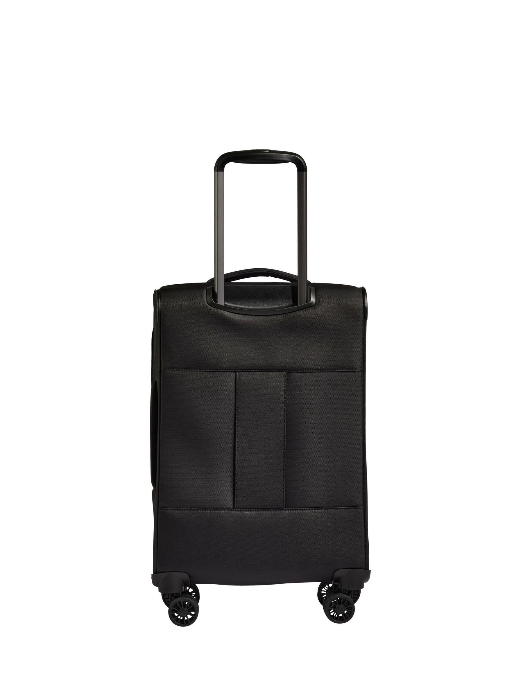 Antler Black Soft Stripe cabin suitcase (British brand)