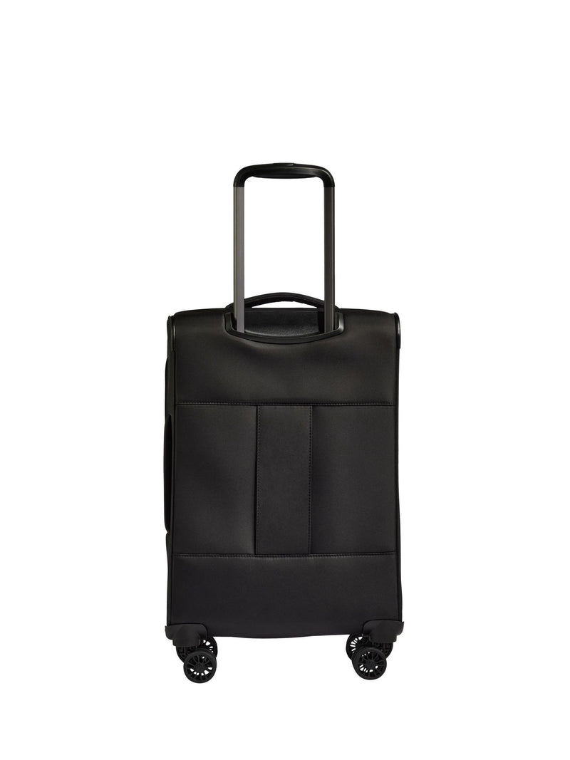 Antler Black Soft Stripe cabin suitcase (British brand)