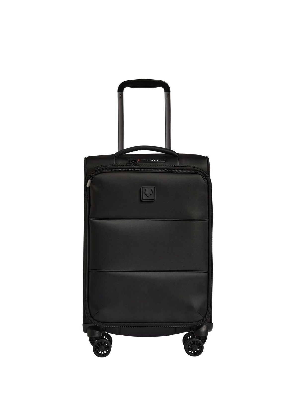 Antler Black Soft Stripe cabin suitcase (British brand)