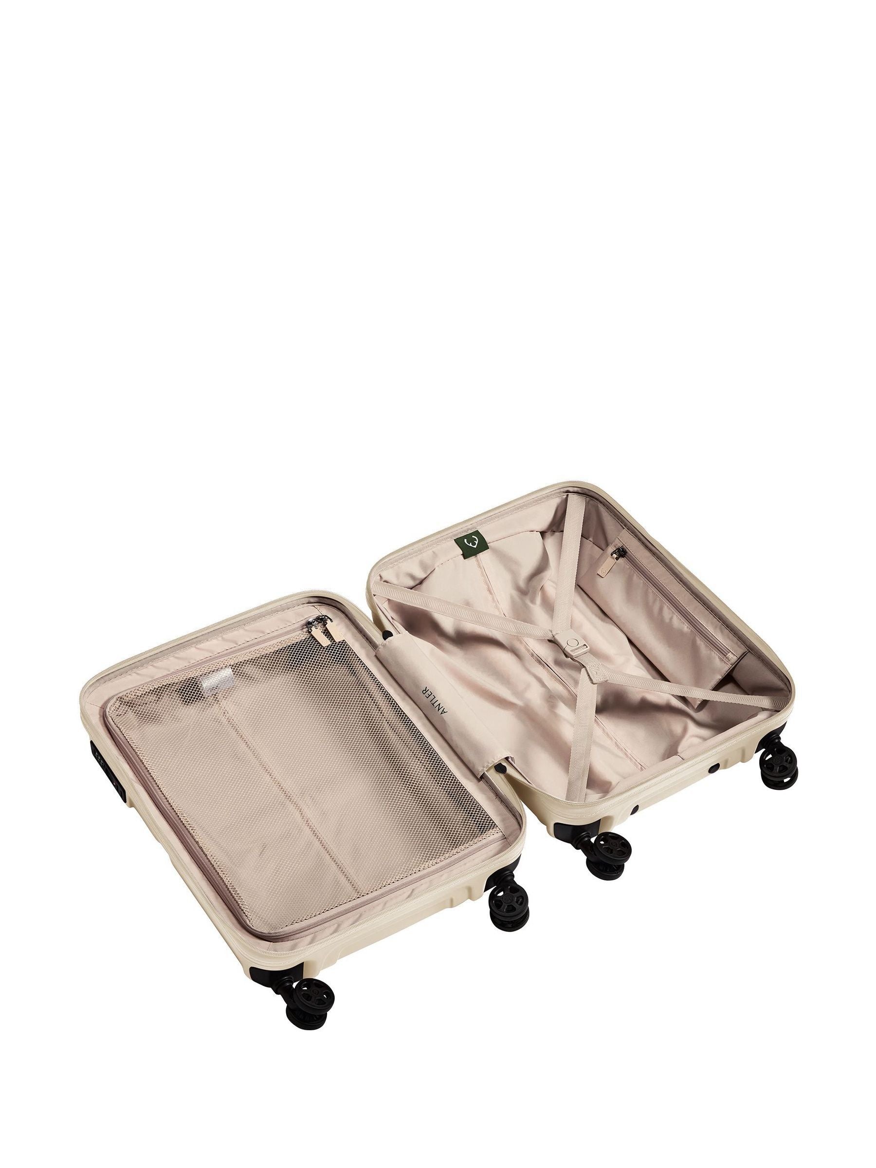 Antler Cream Single Stripe cabin luggage - British product