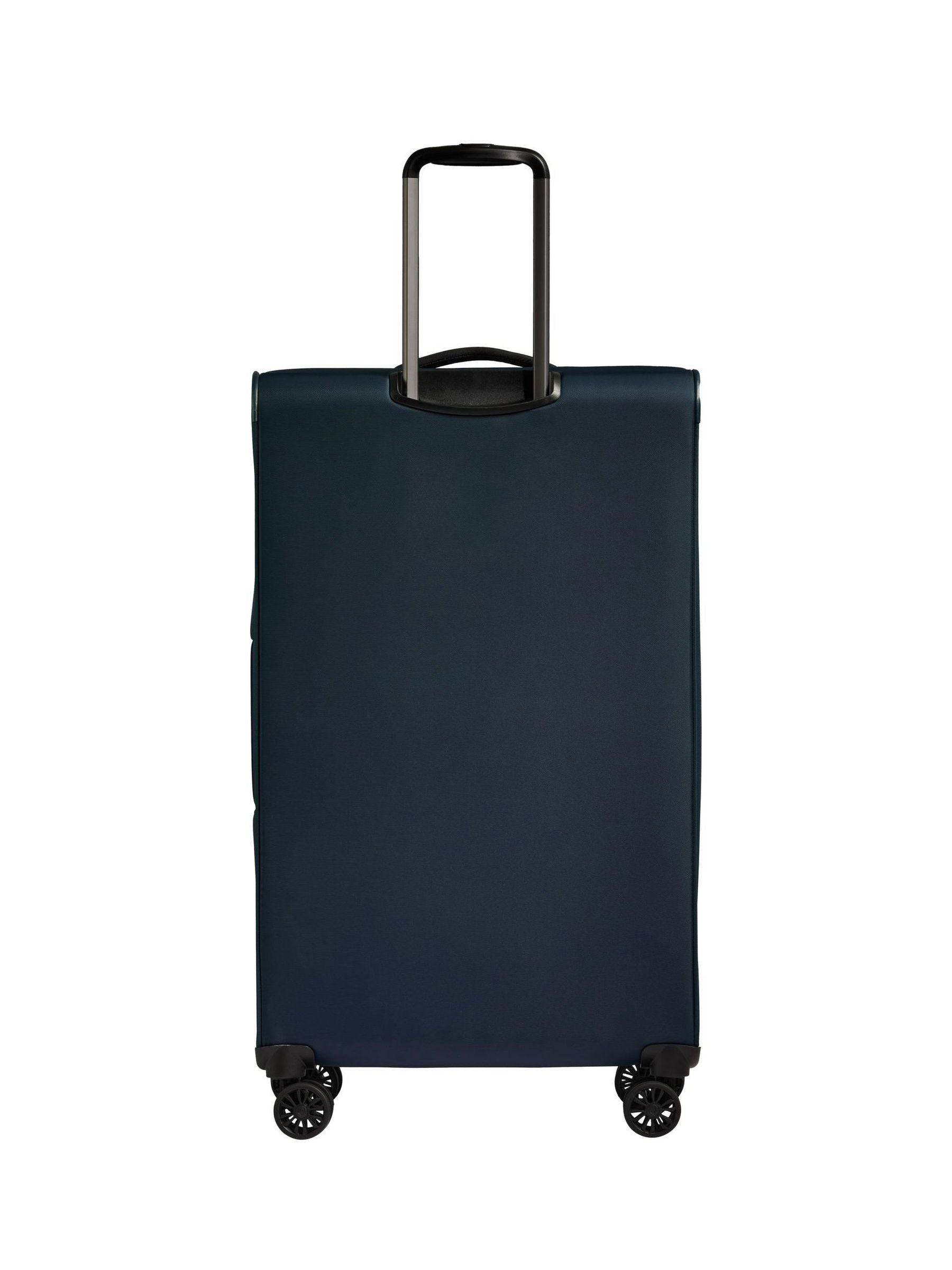 Antler Blue Soft Stripe suitcase, imported from the UK