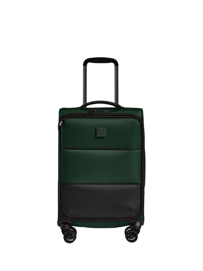 Antler Green Soft Stripe cabin suitcase, UK version