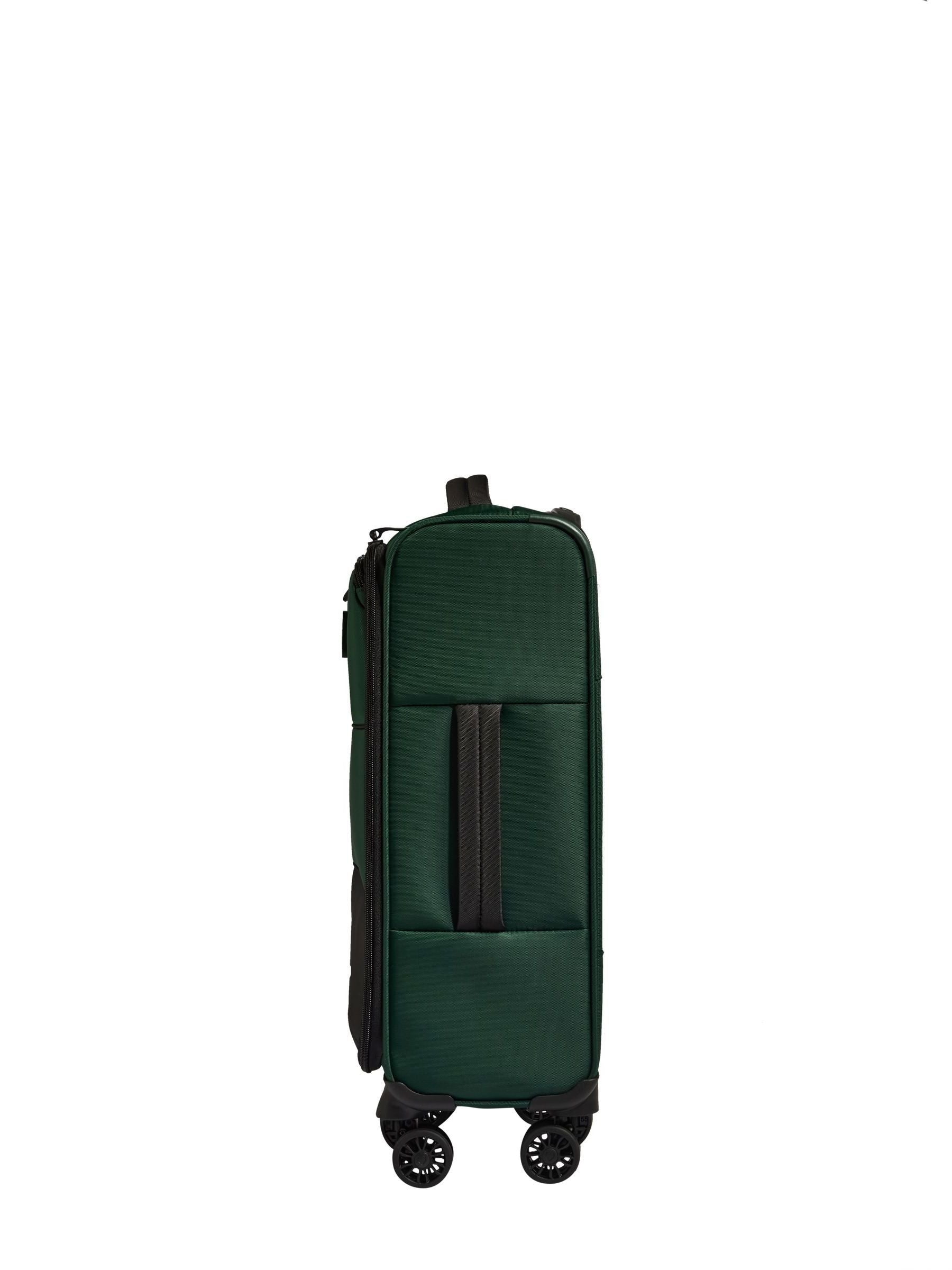 Antler Green Soft Stripe cabin suitcase, UK version
