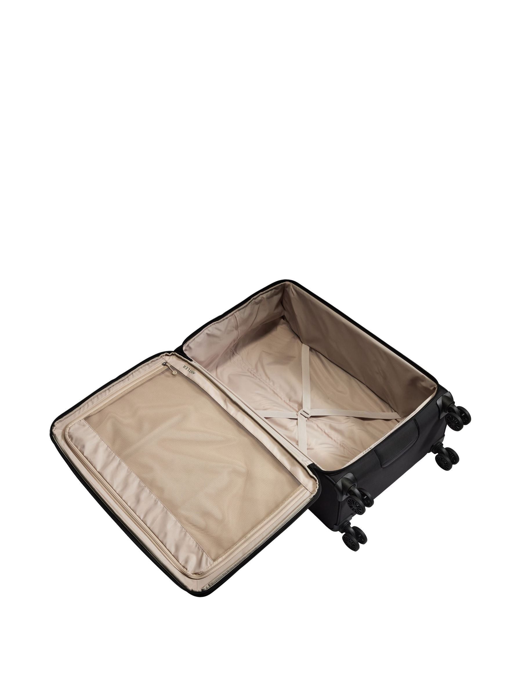 Antler black soft stripe suitcase (British brand)