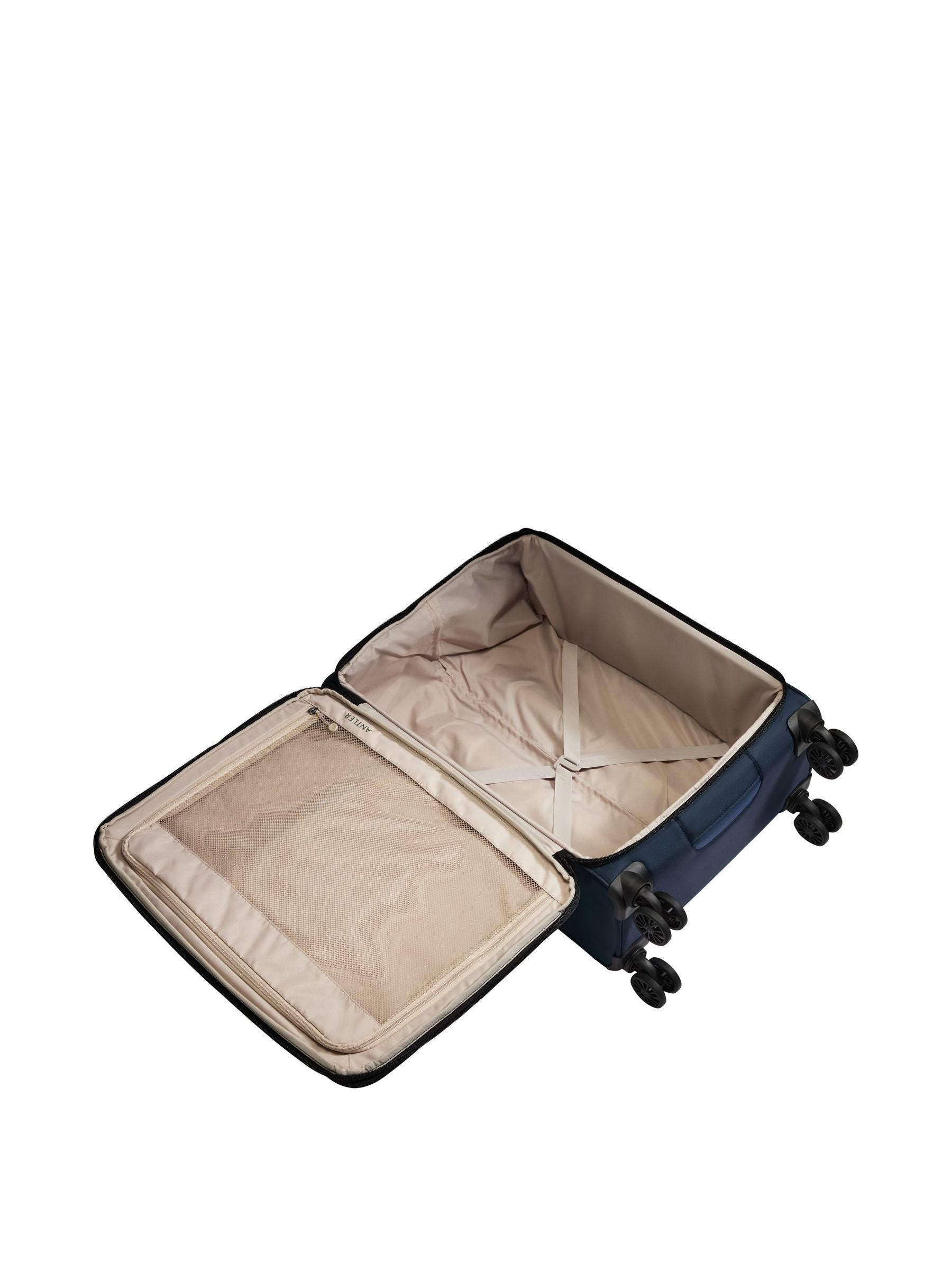 Antler Blue Soft Stripe suitcase - imported from the UK