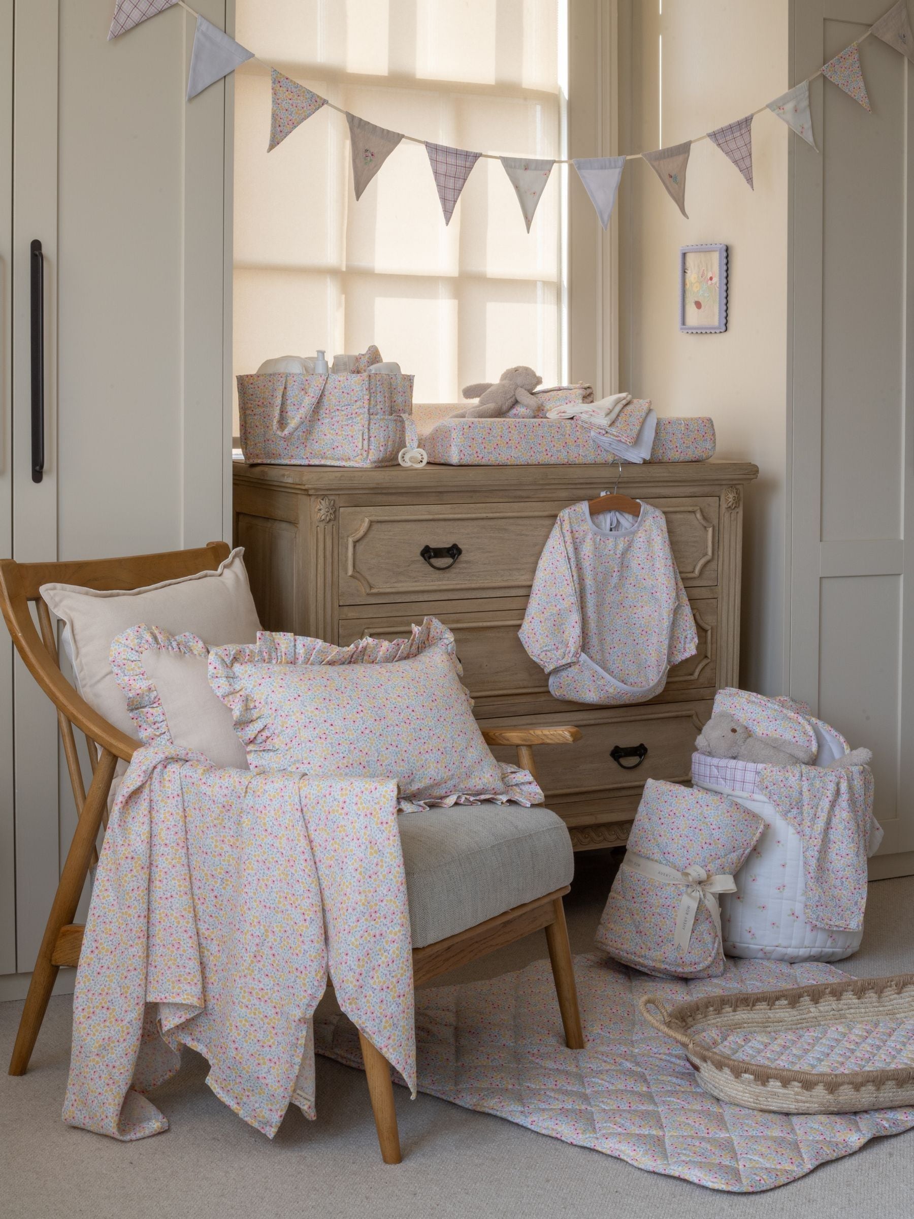 Avery Row Wildflower Garden baby changing mat - British product