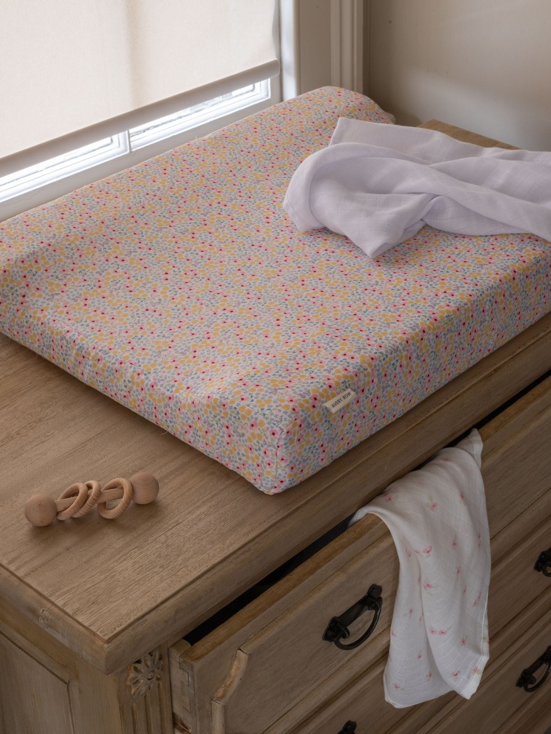 Avery Row Wildflower Garden Baby Changing Mat
