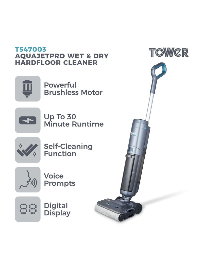 Tower Titanium Aquajet Pro cordless hardfloor cleaner, imported from the UK