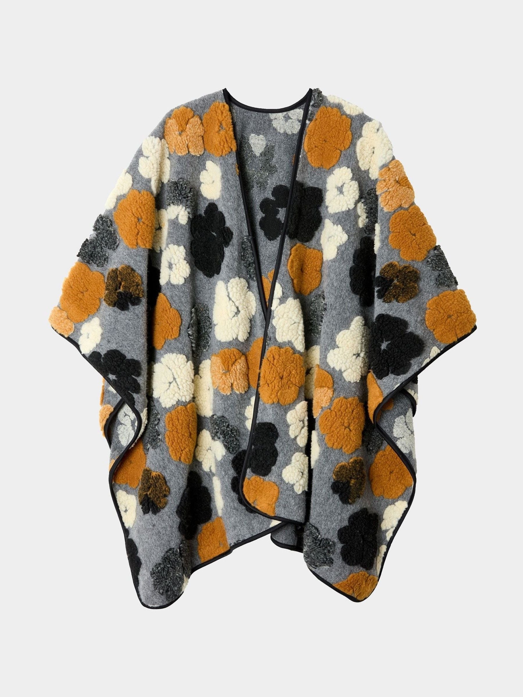 Joe Browns grey seasonal textured floral wrap coverup, imported from the UK