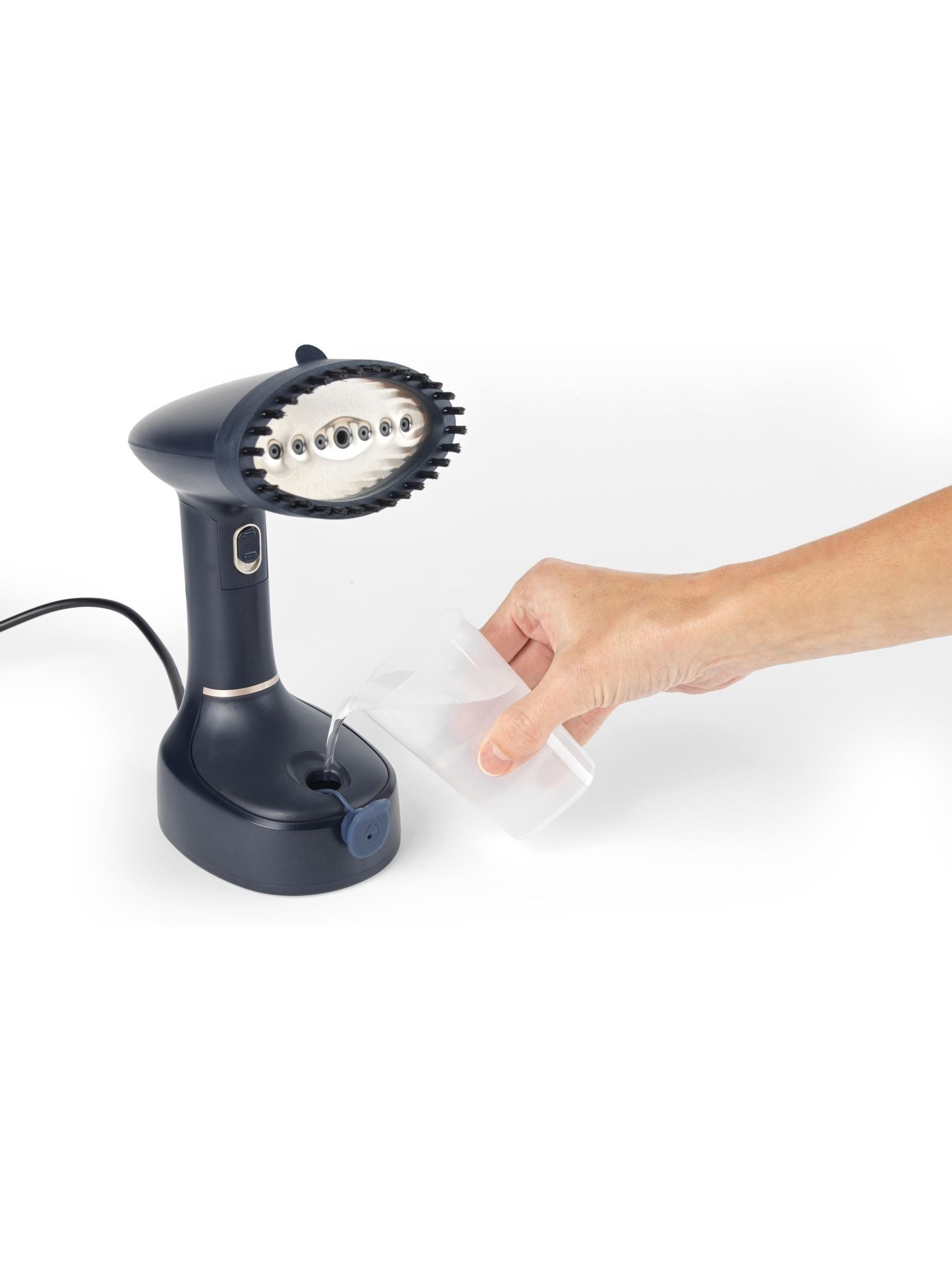 Beldray blue fold down garment steamer, imported from the UK