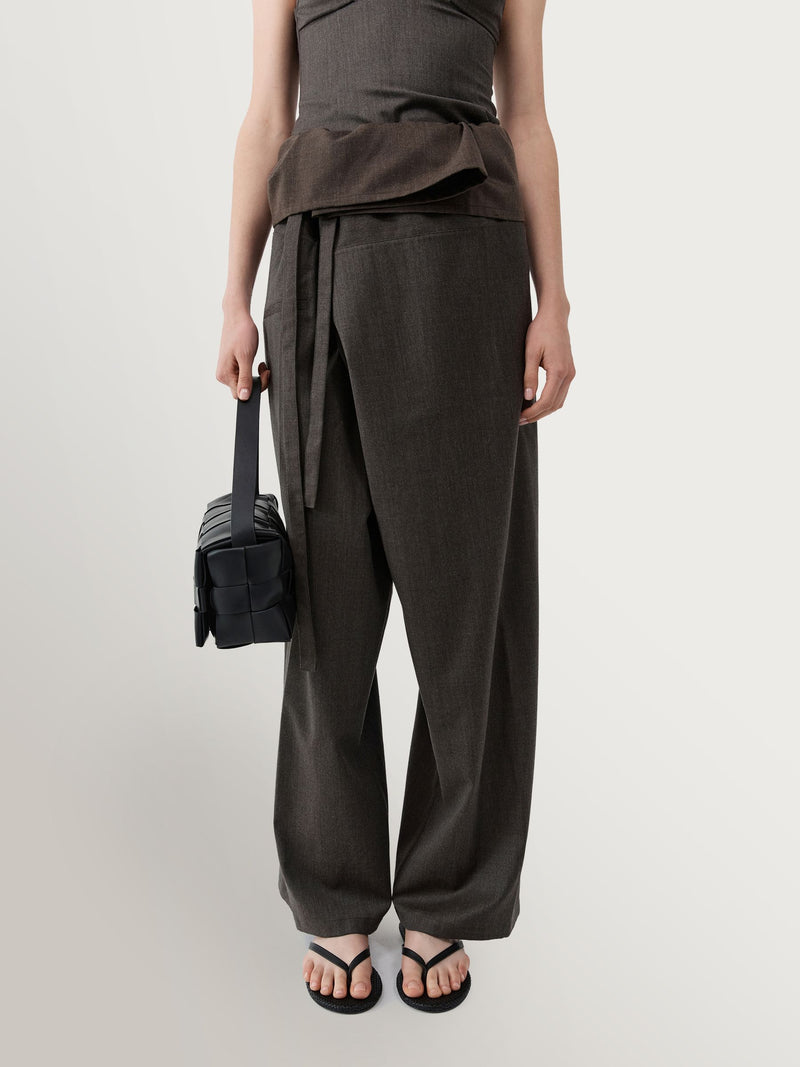 St Agni black woven slim tote, imported from the UK