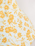 Orange floral oversized bucket hat made from 100% cotton - British product
