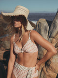 Natural raffia floppy hat with frayed edge detail - British product