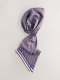 Pre tied headscarf brown geometric print recycled polyester (British brand)
