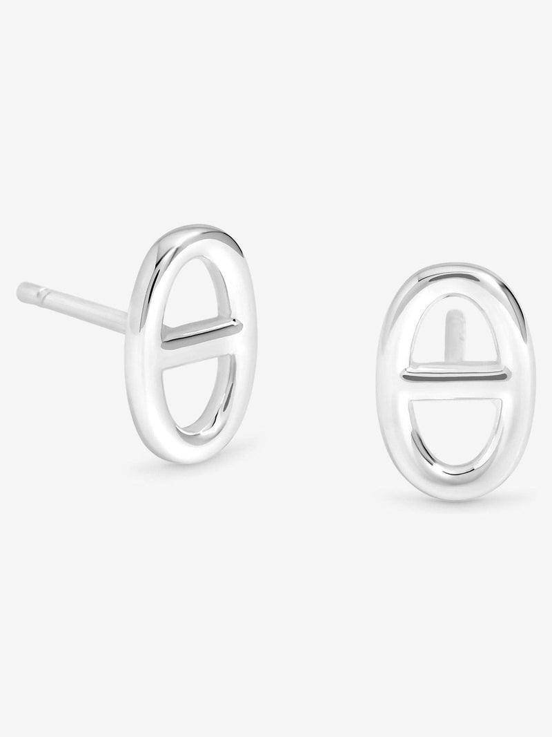 Simply Silver marine stud earrings 11mm x 7mm (British brand)
