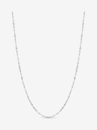 Sterlingsilber polierte Twist-Kette Collier 406mm