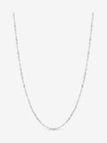 Sterling Silver Polished Twist Chain Necklace 406mm