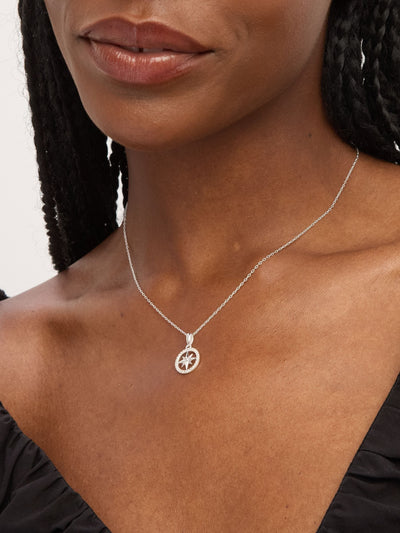 Next Simply Silver 925 Sterling Silver Cubic Zirconia Pave Celestial Pendant Necklace 2 Chain- Buy online at McGrocer