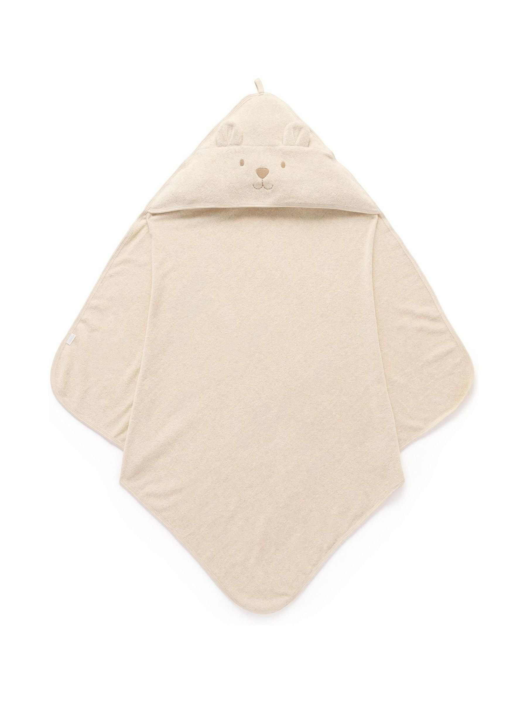 Purebaby Natural Essential Bear Towel