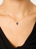 FatFace navy alphabet heart necklace, imported from the UK