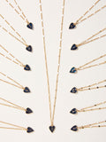 FatFace navy alphabet heart necklace, imported from the UK