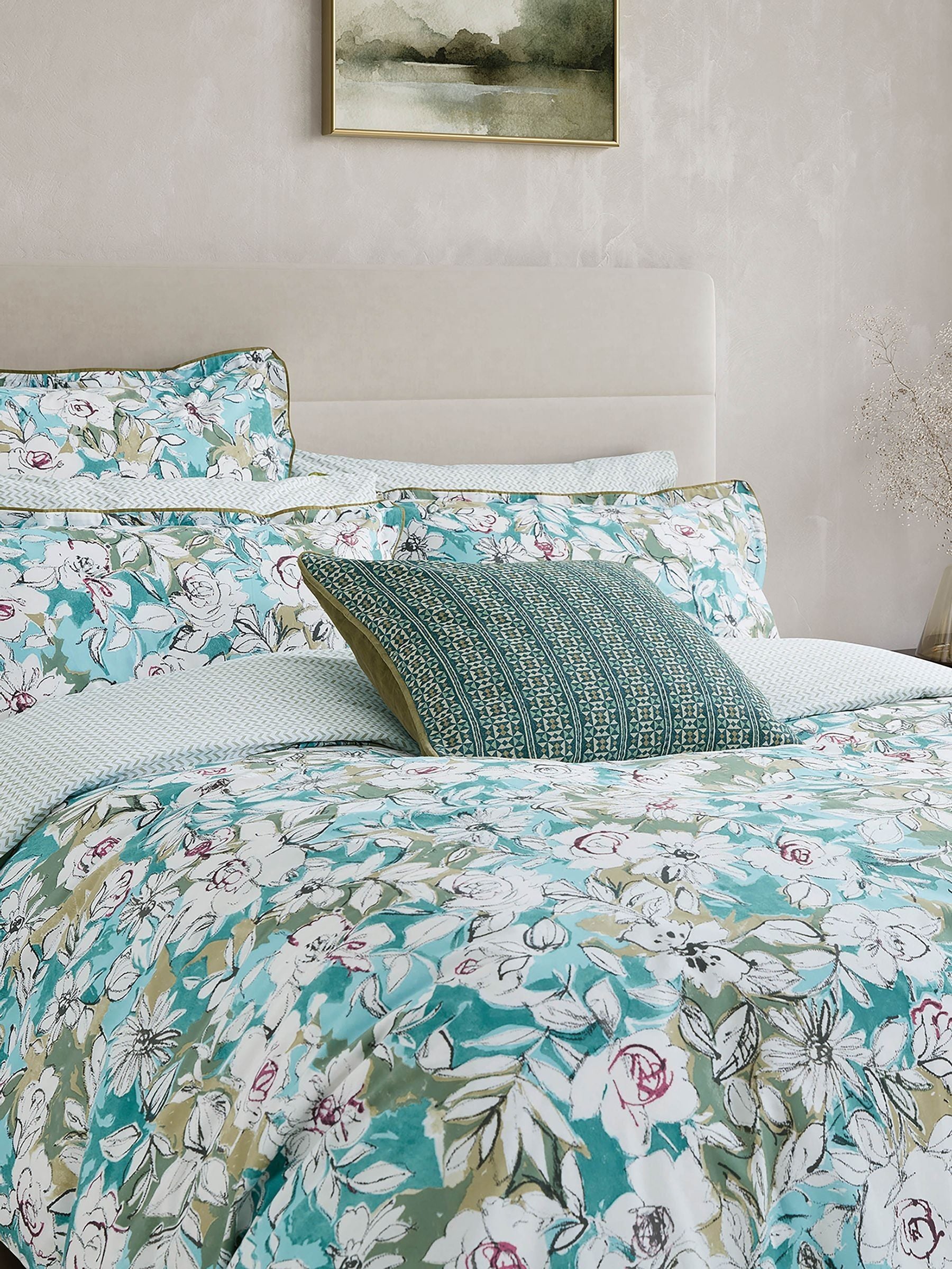 Bedeck of Belfast Blue Green Azmi duvet set - British product